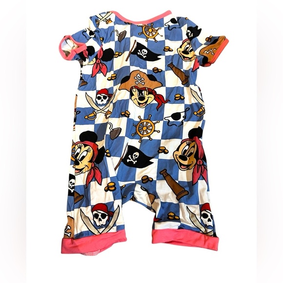 NWOT Disney baby Pirate Adventure One Piece - Blue and Pink Bamboo zippy - Picture 2 of 3